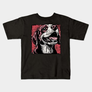 Retro Art Beagle Dog Lover Kids T-Shirt